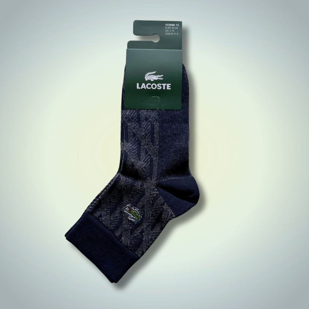 Lacoste Pánske členkové ponožky, 40-44. Tmavomodrý žakár. Prémiová kvalita
