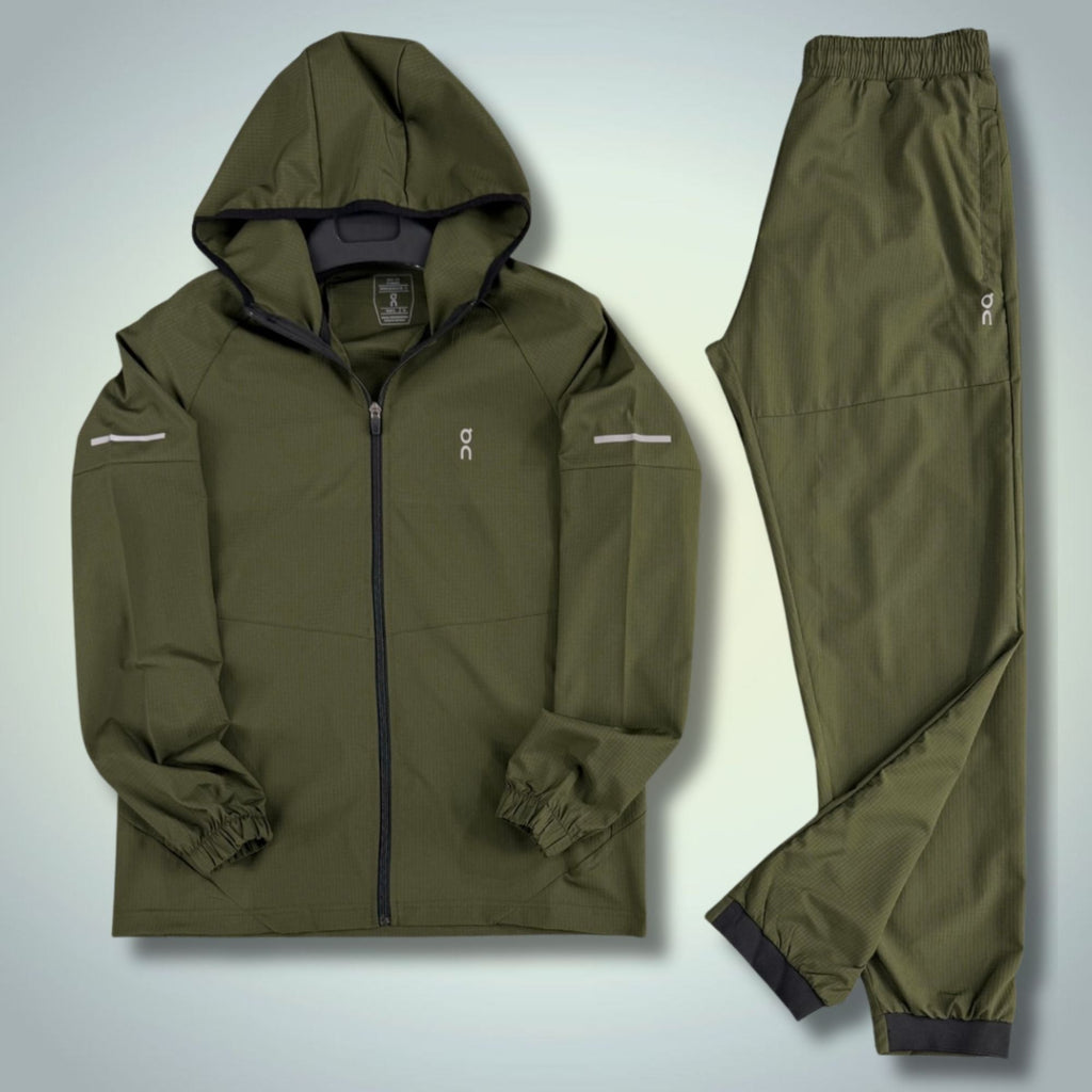 ON Pánsky tkaný športový set. Zelený