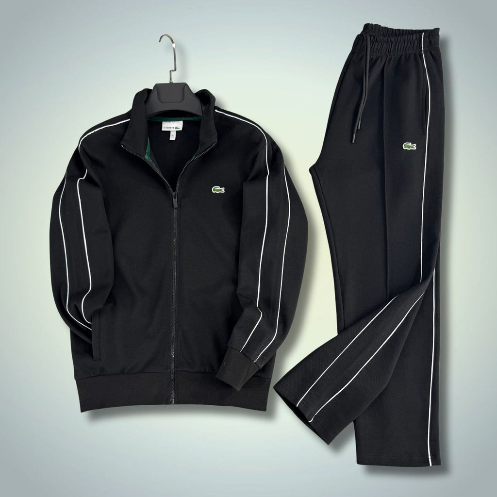 Pánska klasická tepláková súprava Lacoste, čierna, prémiová kvalita