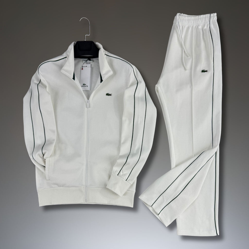 Pánska klasická tepláková súprava Lacoste, biela, prémiová kvalita