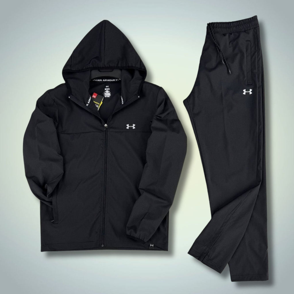 Under Armour pánska nepremokavá športová súprava, čierna, veľké logo. Prémiová kvalita