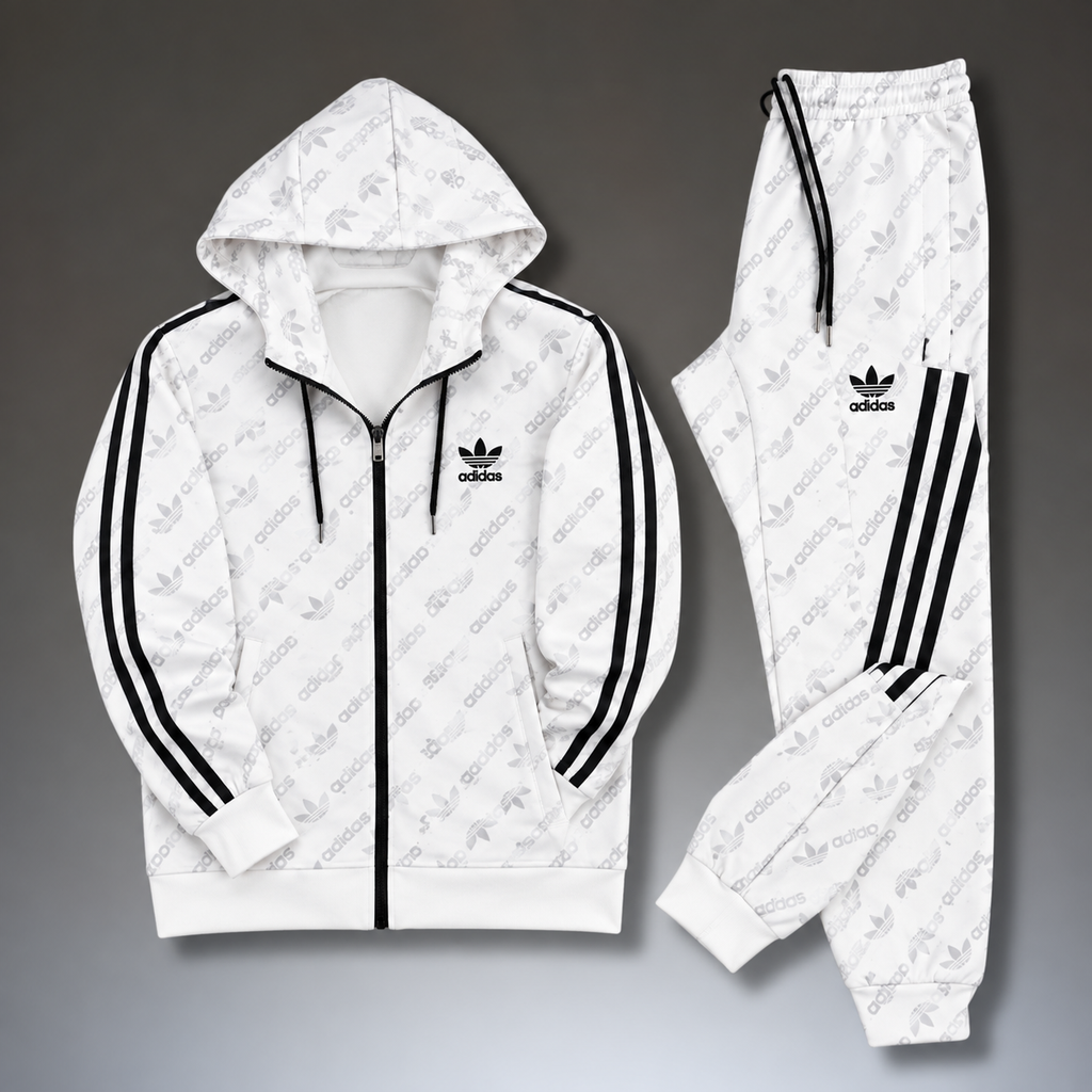 Adidas pánska športová súprava, monogram, biela. Prémiová kvalita