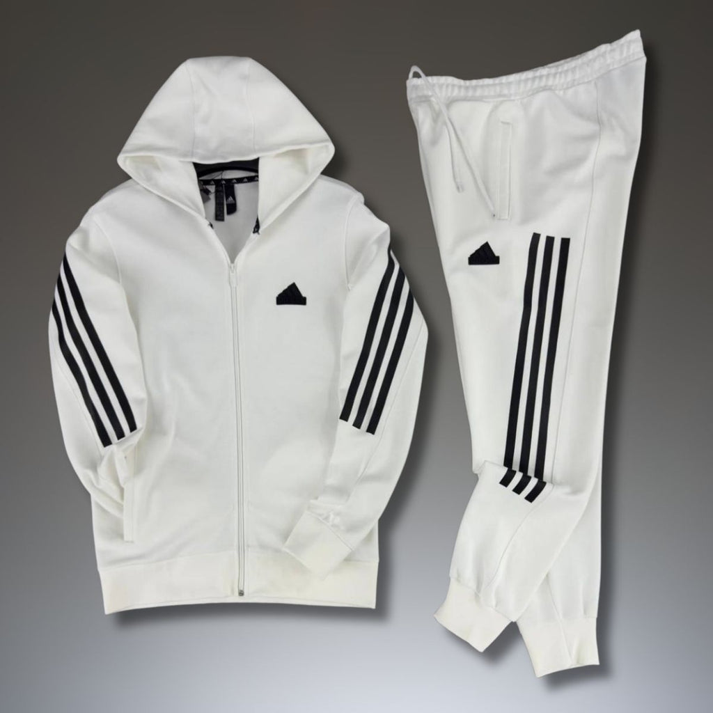 Adidas pánska tepláková súprava 2025, zvislé pruhy, biela. Prémiová kvalita