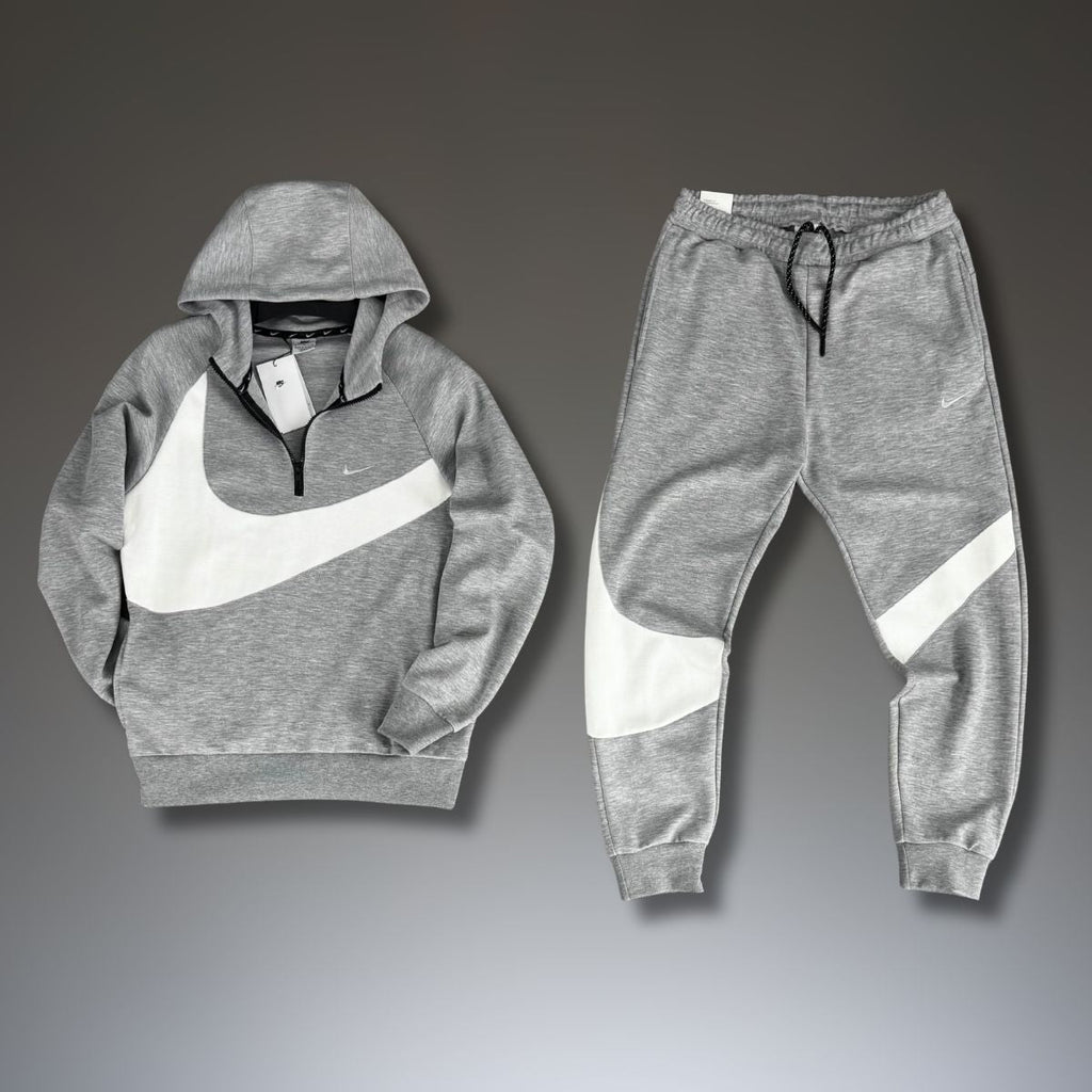 Pánska tepláková súprava Nike, veľké logo, klasická sivá. Prémiová kvalita