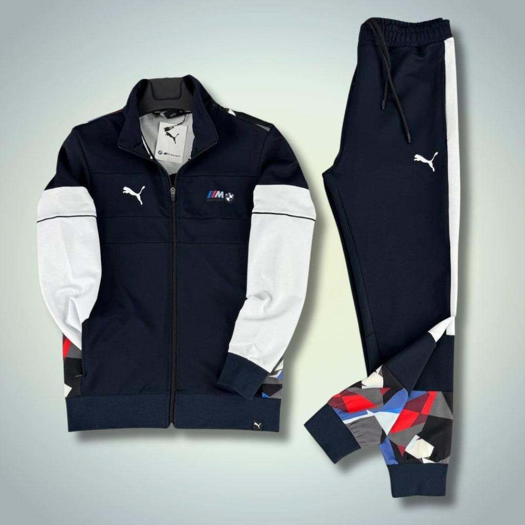 Puma x BMW pánska tepláková súprava, tmavomodrá. Prémiová kvalita