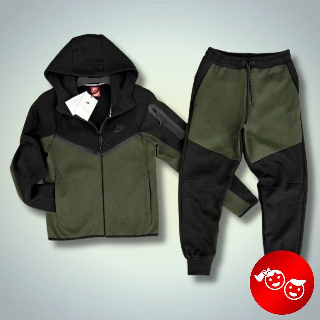 Nike Tech Fleece Detský športový set 2024. Tmavozelený - Olivovo zelený
