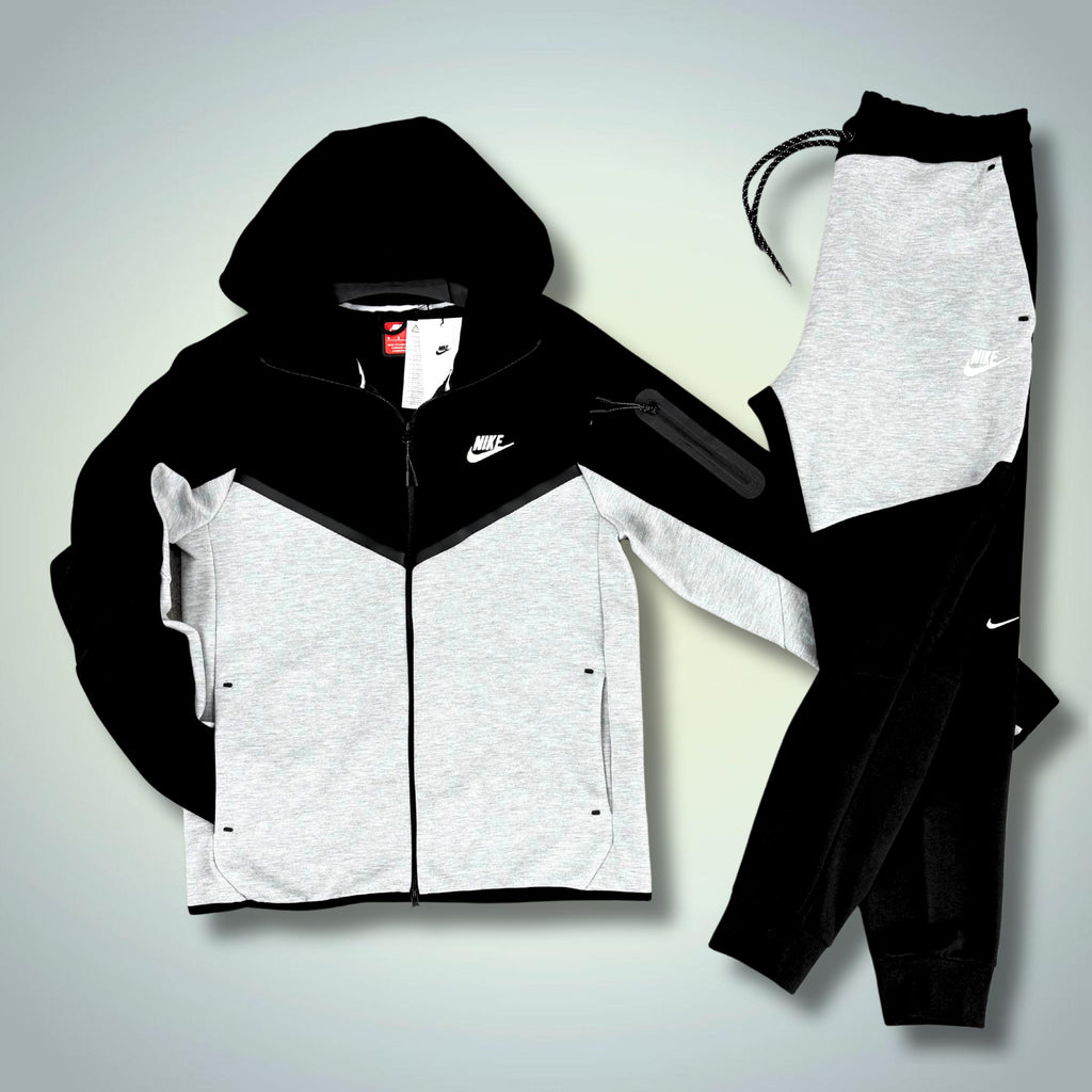 Pánska tepláková súprava Nike Tech Fleece, čierna - klasická sivá. Model 2024. Prémiová kvalita