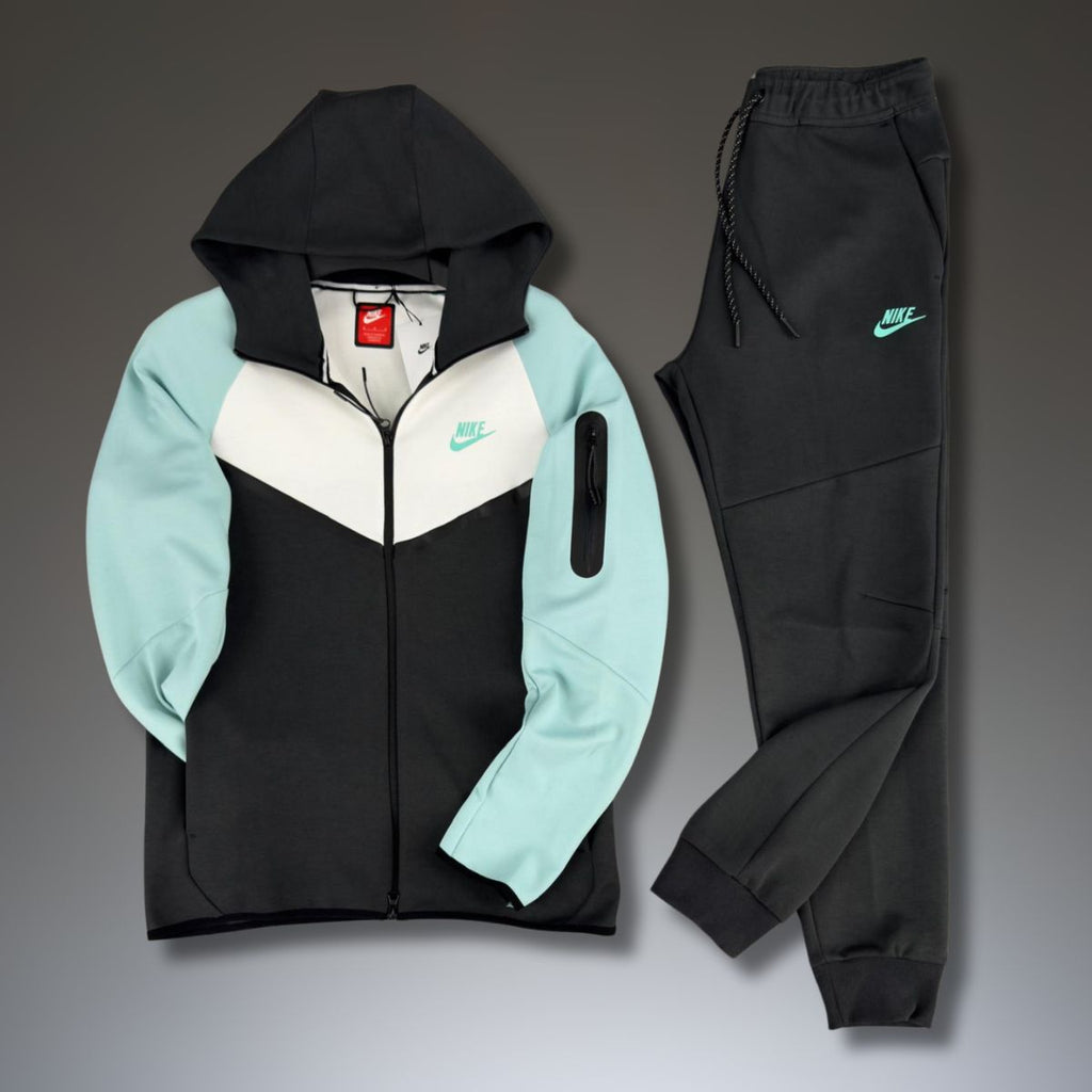 Pánska tepláková súprava Nike Tech Fleece, mentolovo - bielo - grafitová. Model 2024. Prémiová kvalita