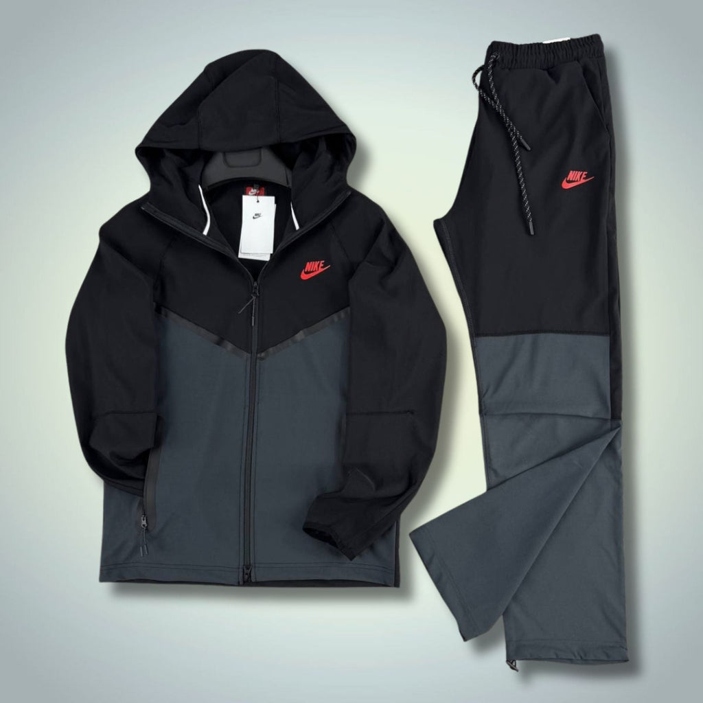 Nike Tech Fleece pánska nepremokavá športová súprava, čierno-grafitová. Prémiová kvalita
