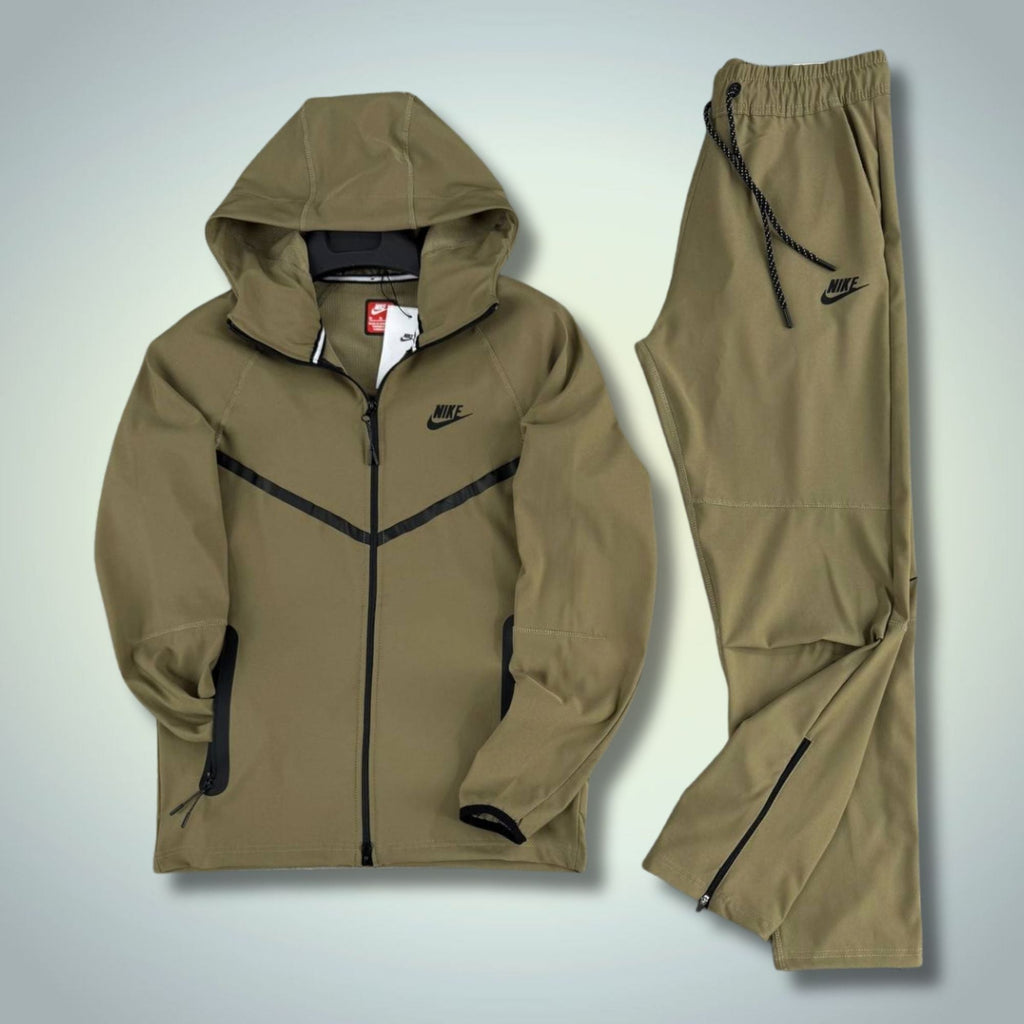 Nike Tech Fleece pánska nepremokavá športová súprava, olivová. Prémiová kvalita