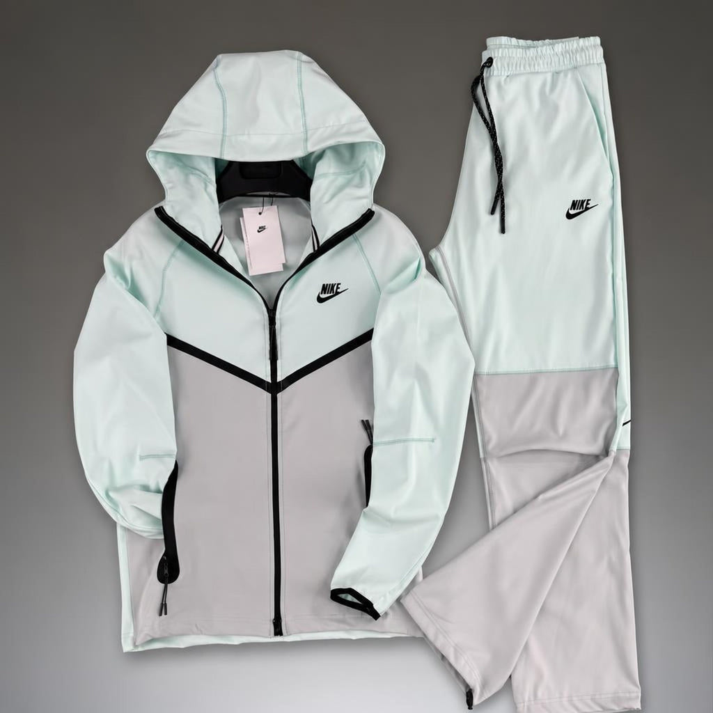 Nike Wooven Tech Fleece pánska tepláková súprava, sivo-mätová. Prémiová kvalita