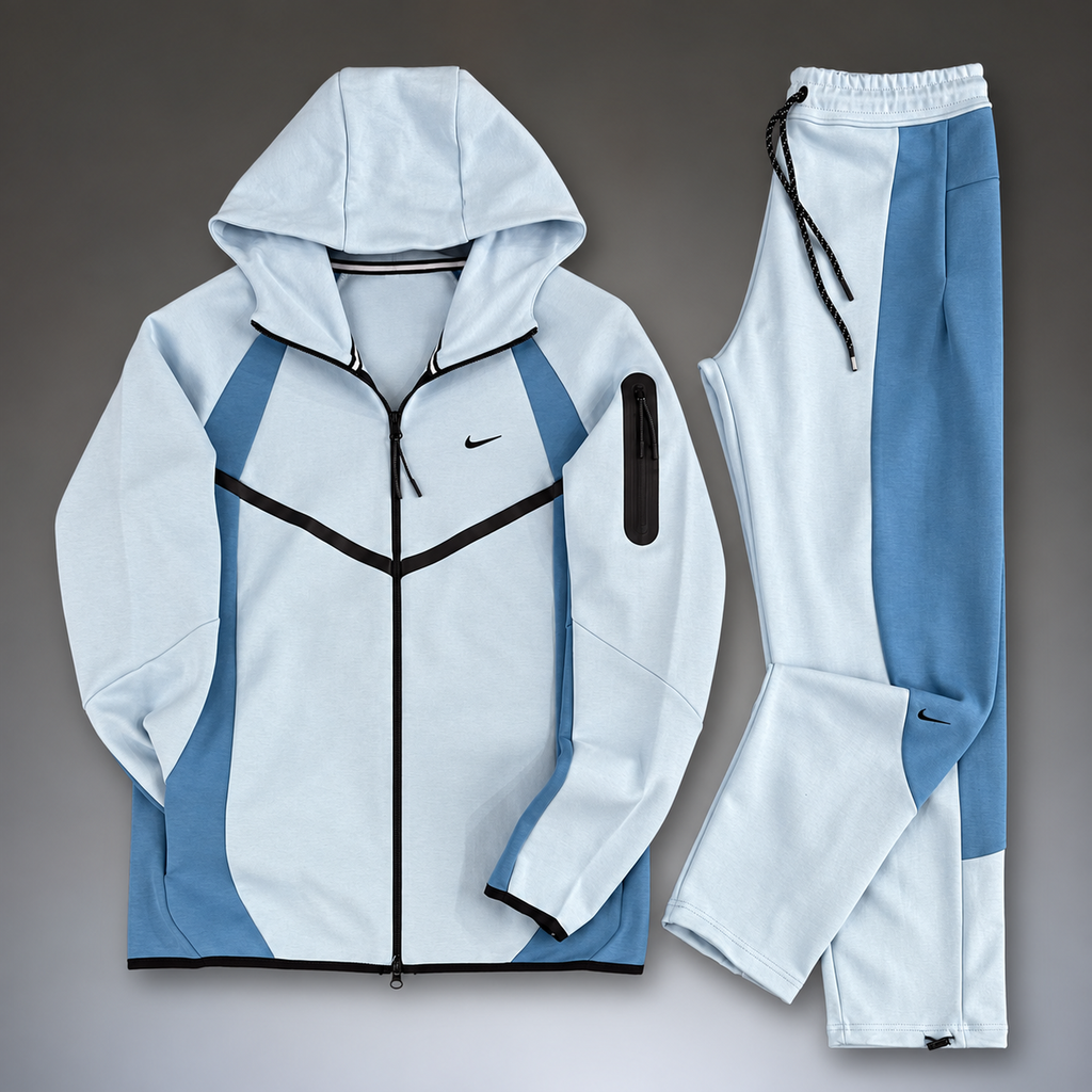 Nike Tech Fleece pánska športová súprava, svetlomodrá - modrá. Model 2026. Prémiová kvalita