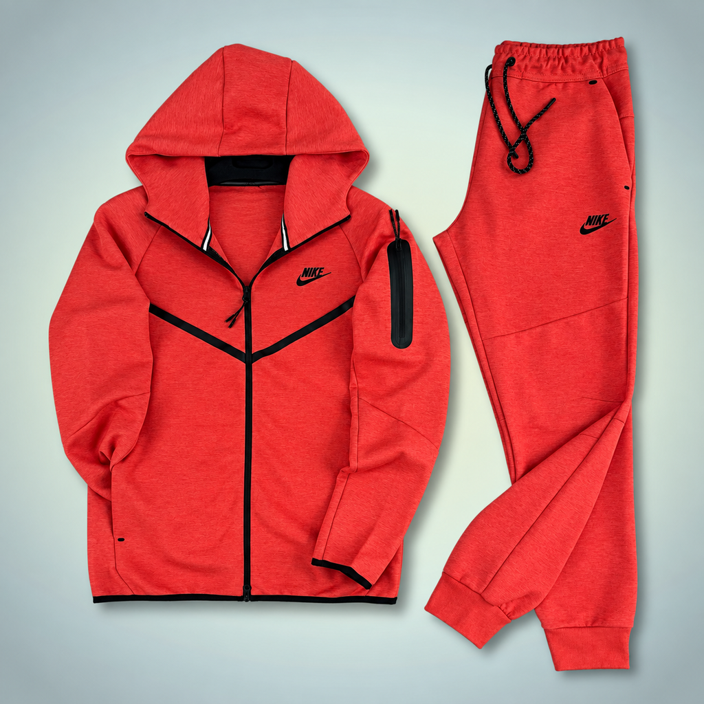 Nike Tech Fleece pánska športová súprava, koralová. Model 2024. Prémiová kvalita