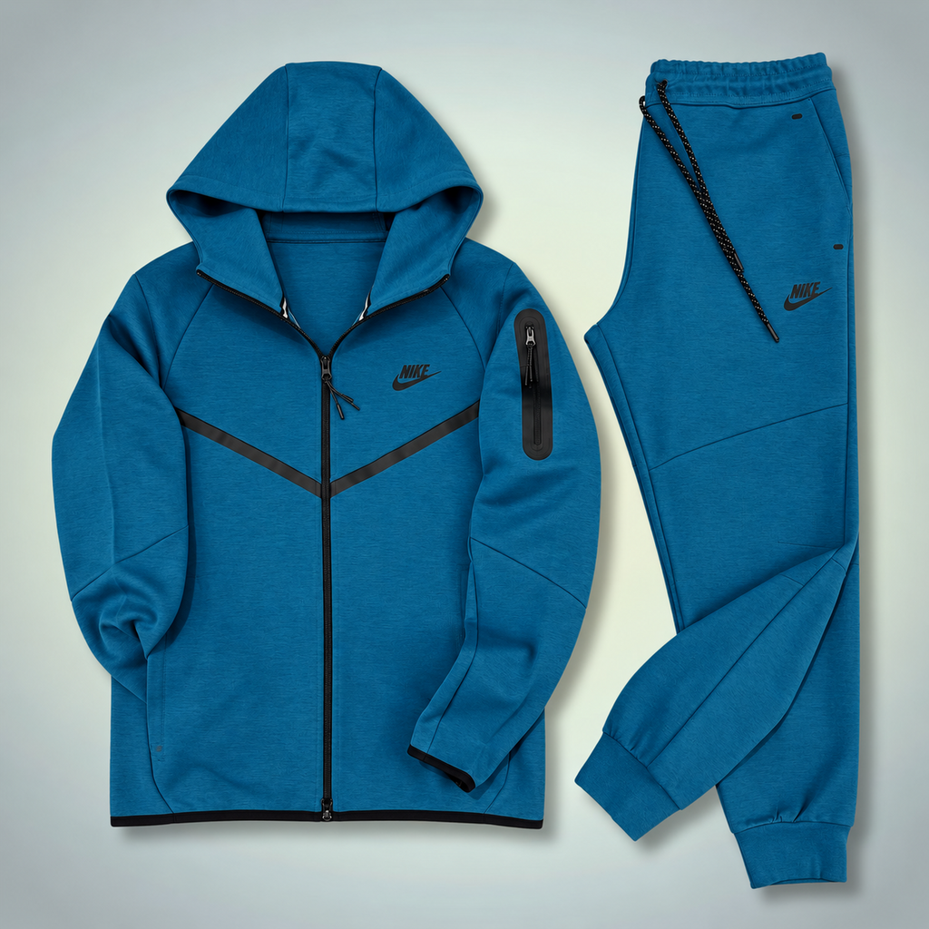 Nike Tech Fleece pánska športová súprava, tmavá morská modrá. Model 2024. Prémiová kvalita