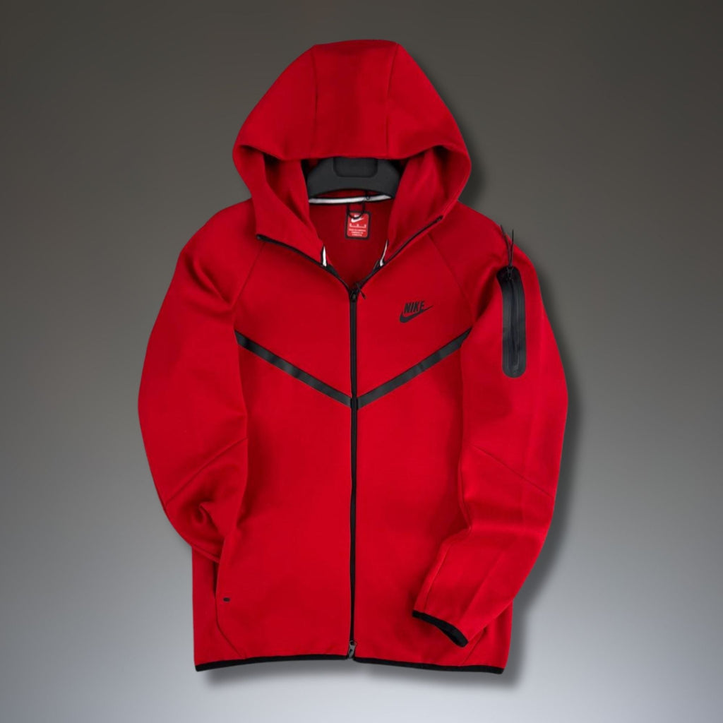 Nike Tech Fleece pánska mikina, červená. Model 2024. Premium kvalita