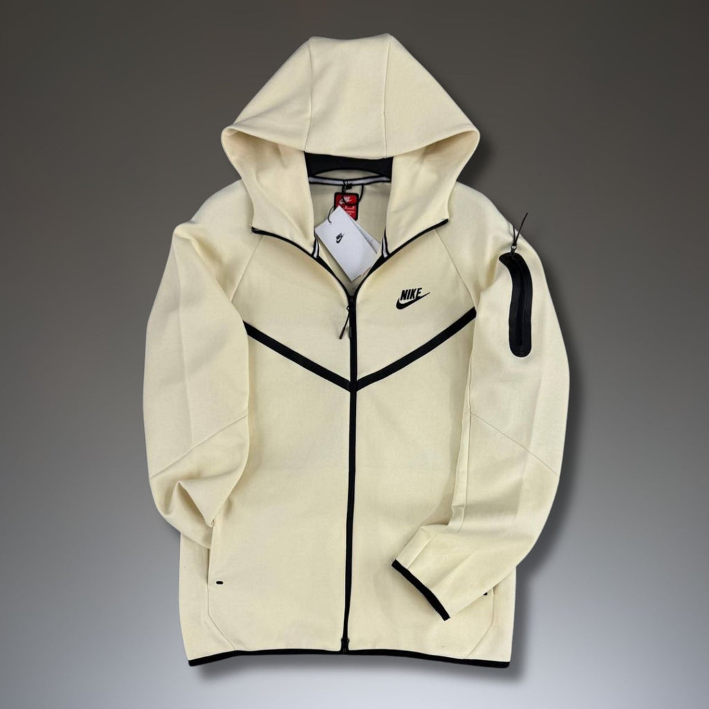 Nike Tech Fleece pánska mikina, špinavobiela. Model 2024. Premium kvalita