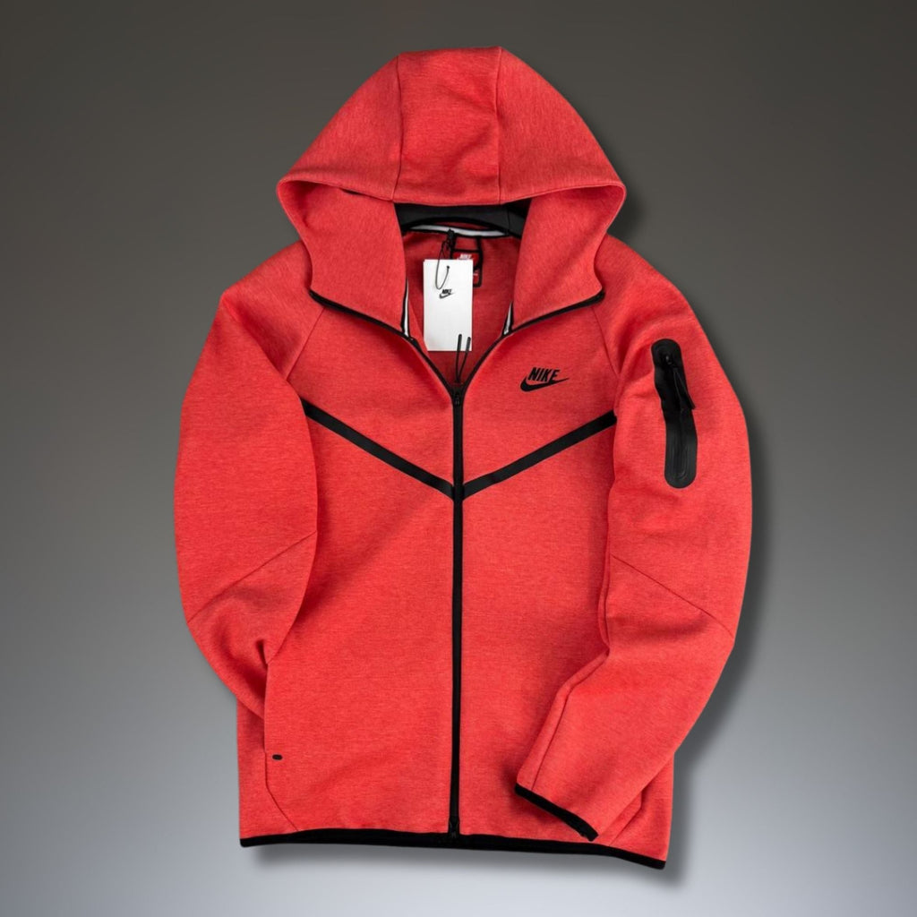 Nike Tech Fleece pánska mikina, koralová. Model 2024. Premium kvalita