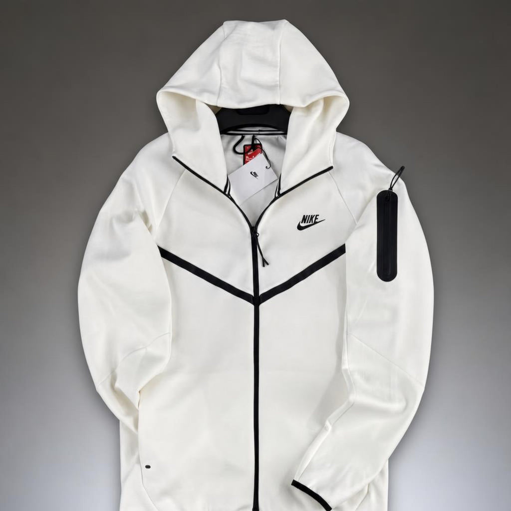 Nike Tech Fleece pánska mikina, biela. Model 2024. Premium kvalita