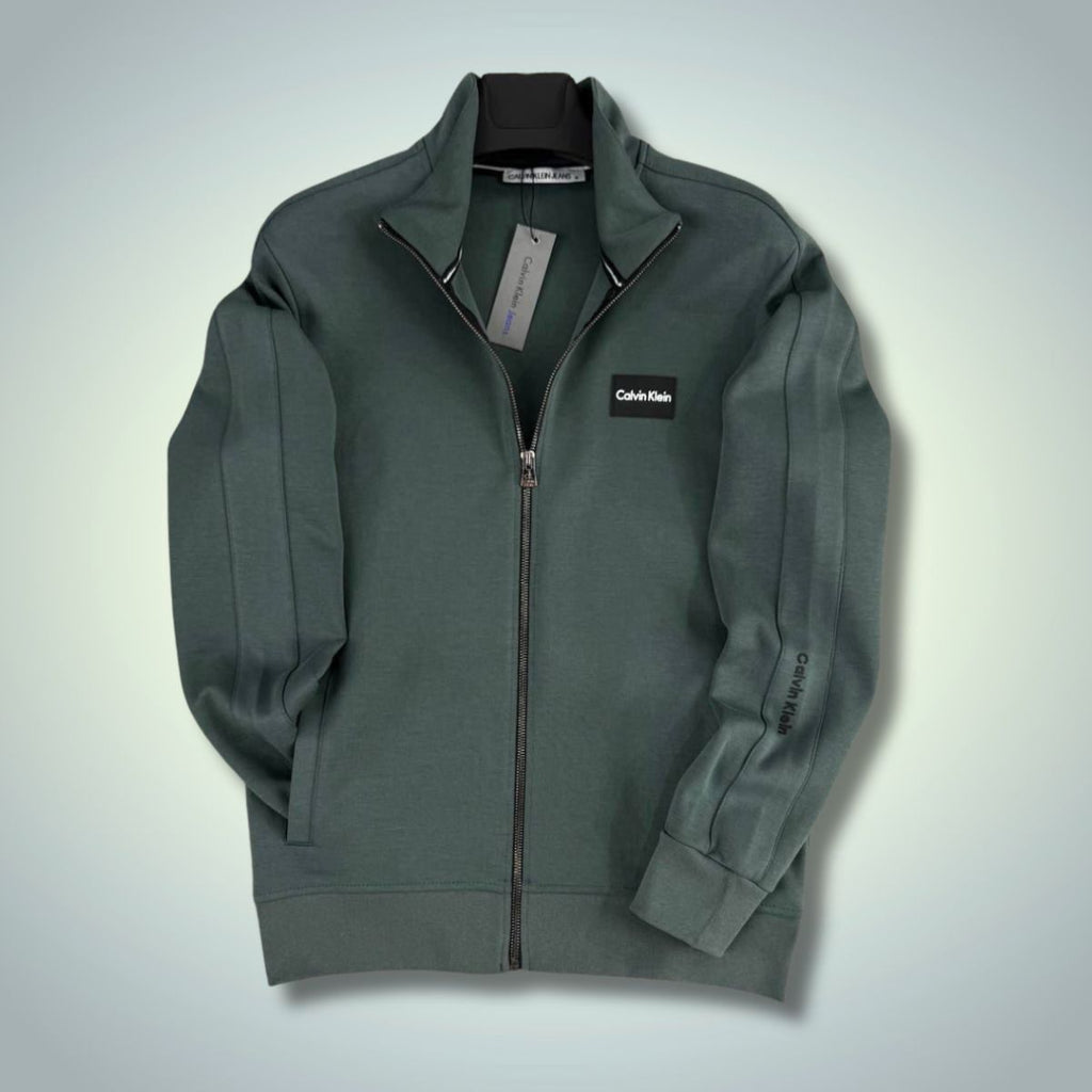 Pánska mikina CK, šalviová zelená. Prémiová kvalita