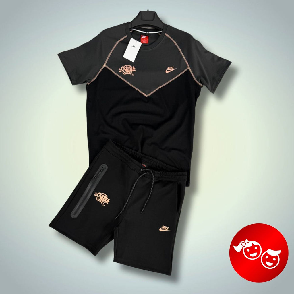 Nike Tech Fleece Syna detský set so šortkami, grafitovo-čierny. Prémiová kvalita