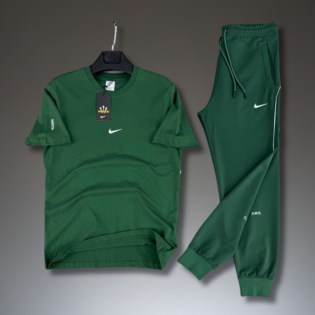 Nike Nocta pánska letná tepláková súprava, zelená. Prémiová kvalita