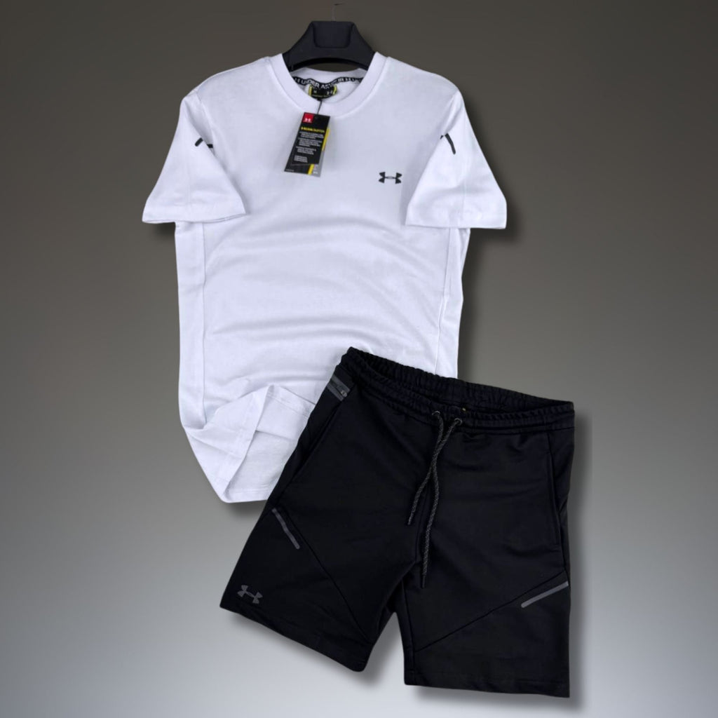 Under Armour pánsky krátky športový set, bielo-čierny. Premium kvalita