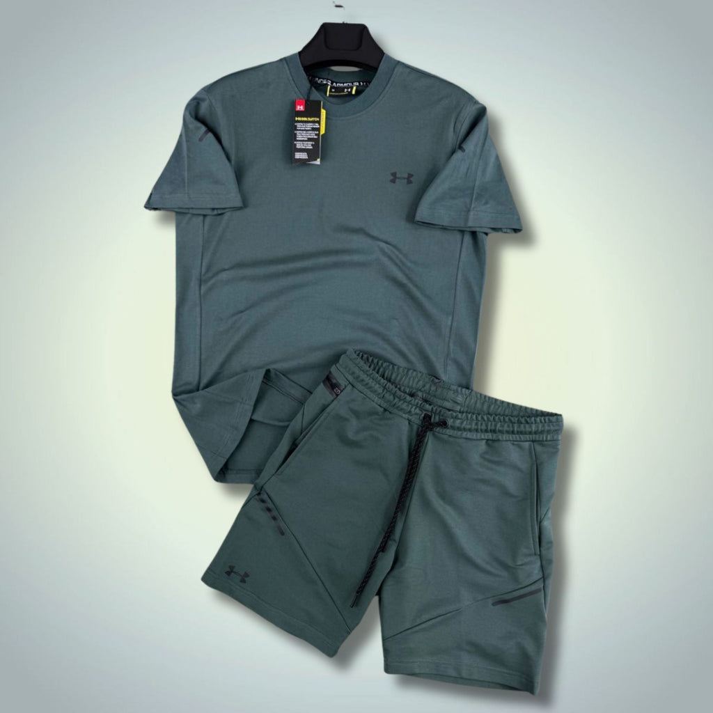Under Armour pánsky krátky športový set, záhradný zelený. Premium kvalita