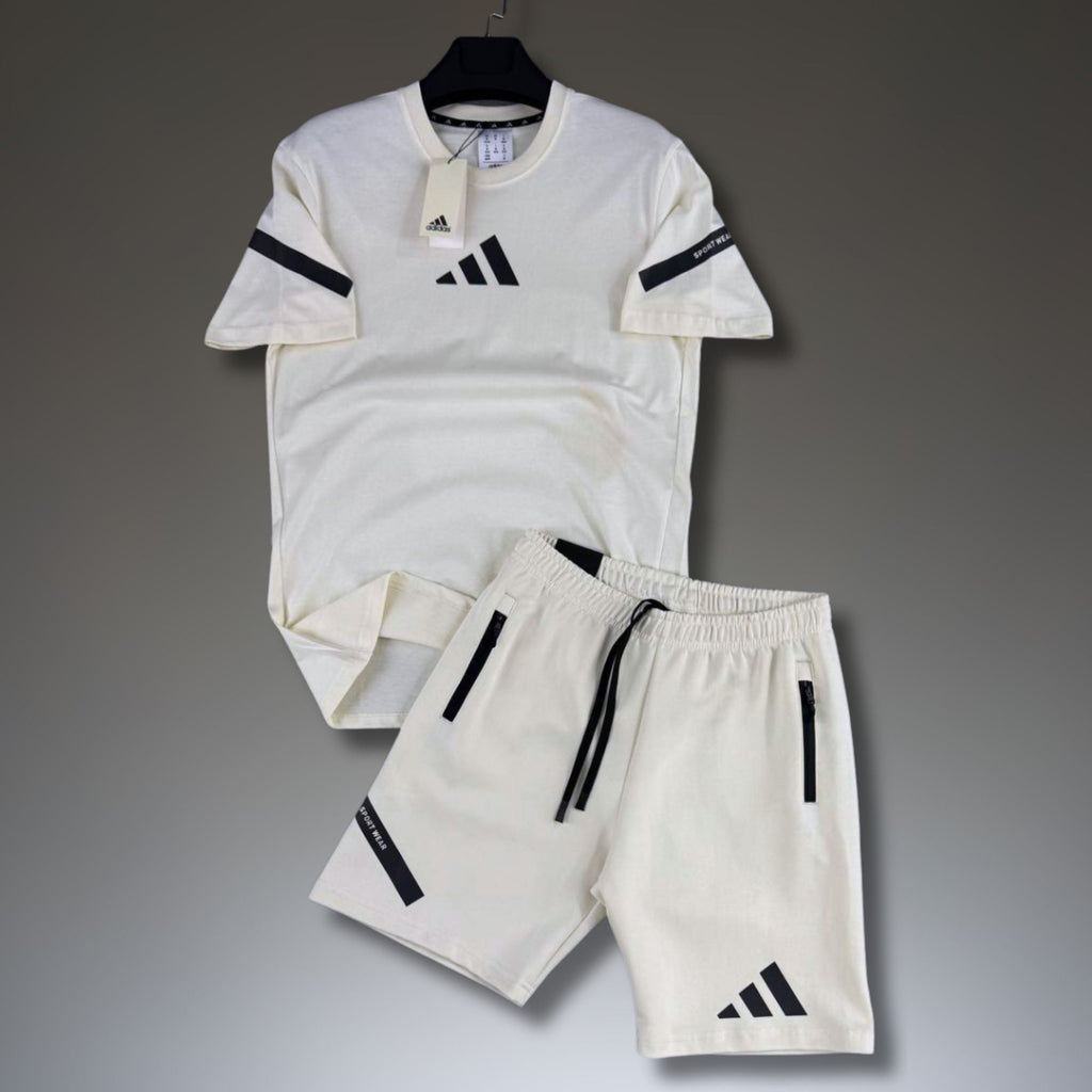 Adidas Z.N.E. pánsky krátky športový set, špinavo biely. Premium kvalita