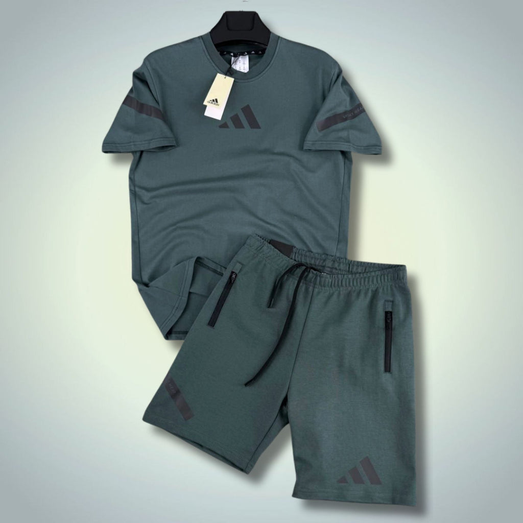 Adidas Z.N.E. pánsky krátky športový set, záhradný zelený. Premium kvalita