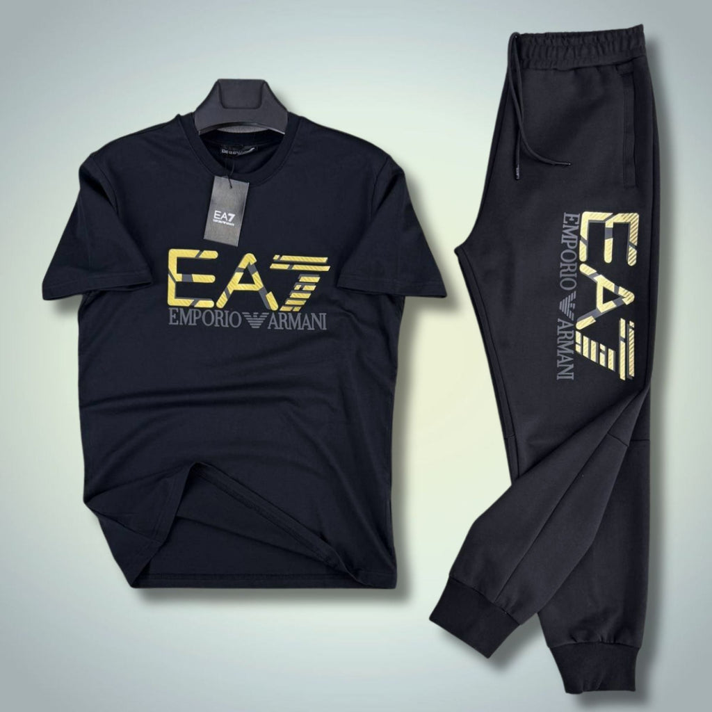EA7 pánsky letný športový set, čierny. Premium kvalita