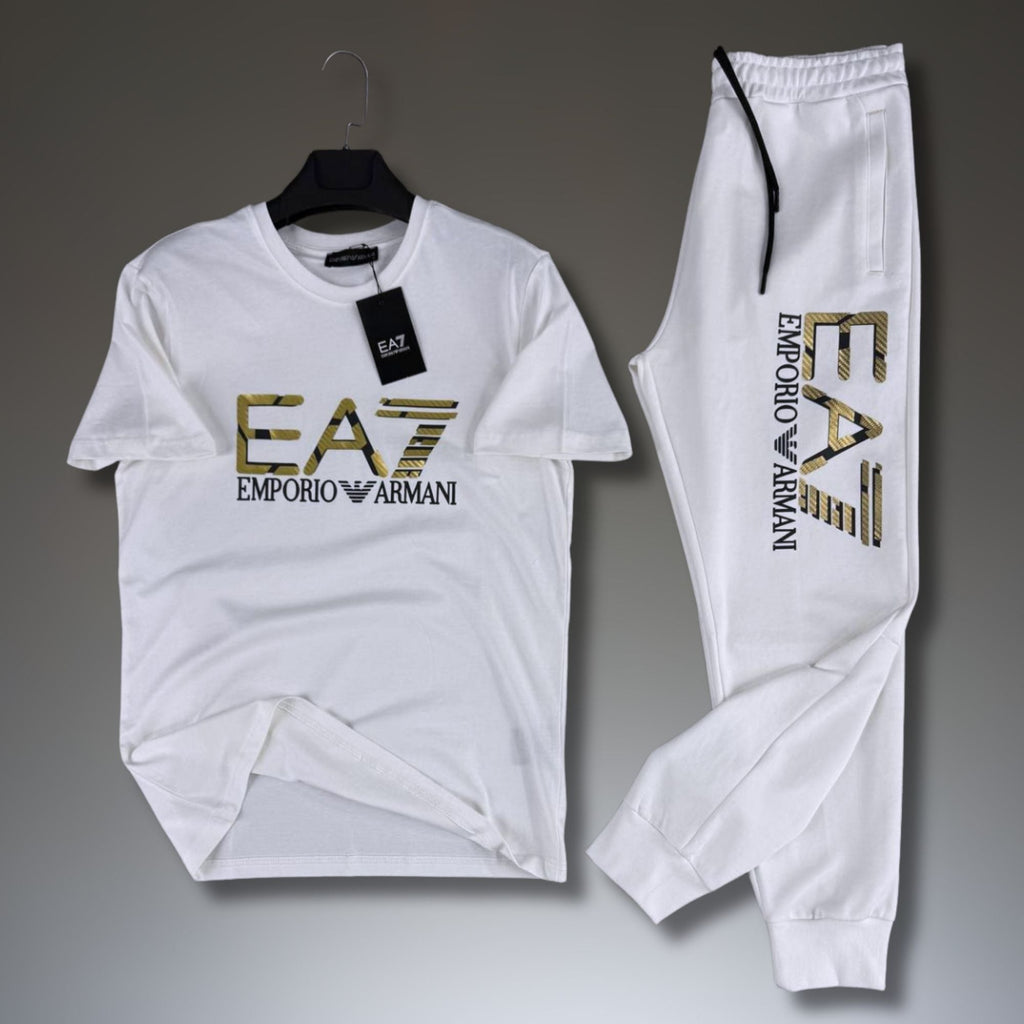 EA7 pánsky letný športový set, biely. Premium kvalita