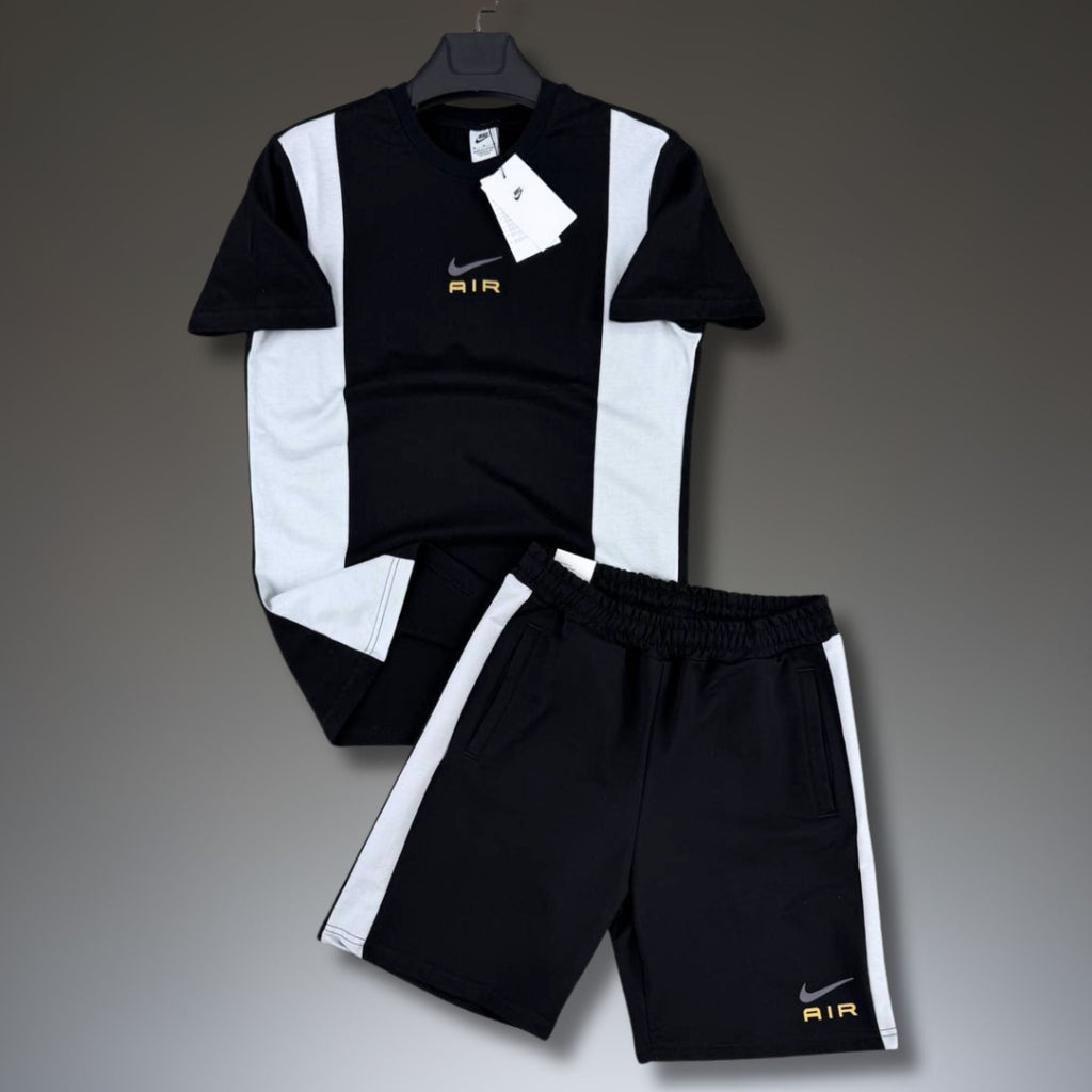Nike Air pánsky krátky športový set, čierno-biely. Premium kvalita