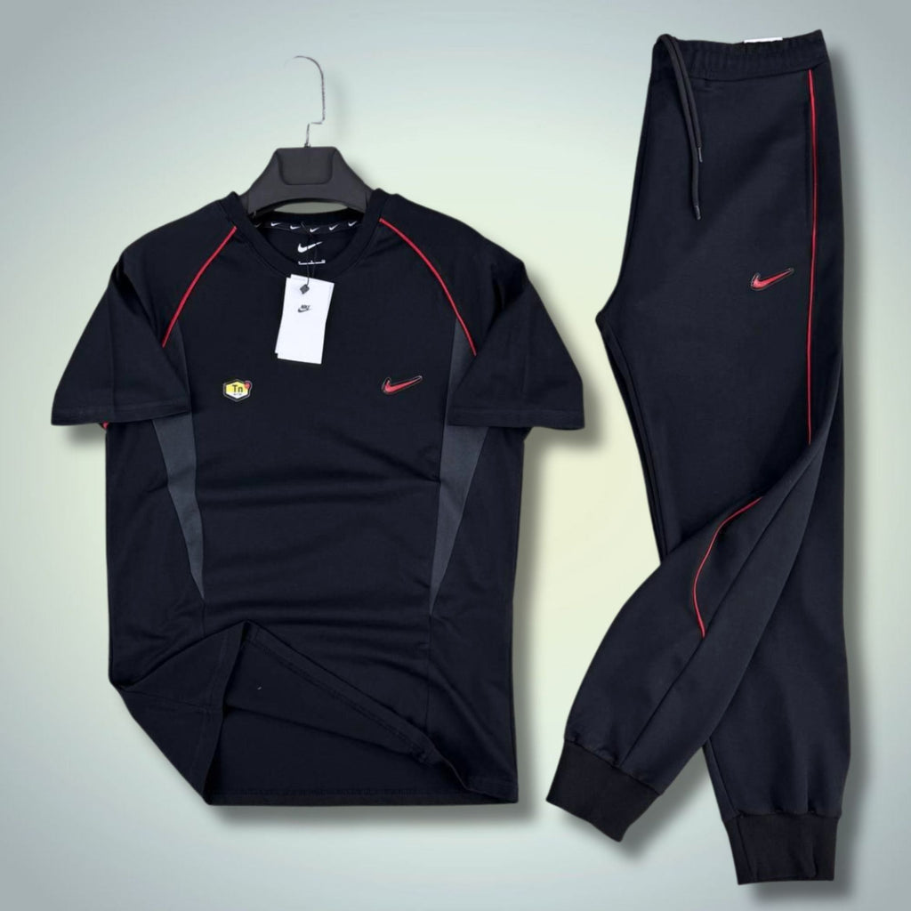 Nike TN pánsky letný športový set, čierno-červený. Premium kvalita