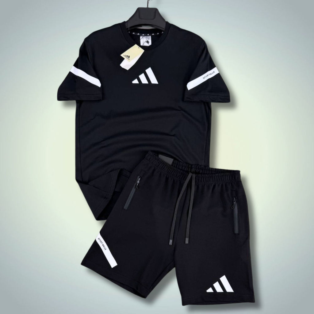 Adidas Z.N.E. pánsky krátky športový set, čierny. Premium kvalita