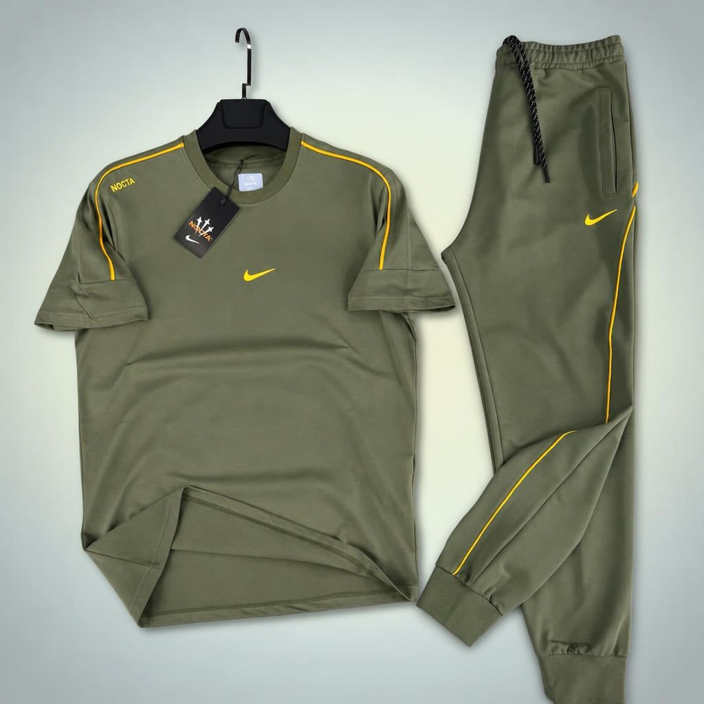 Nike Nocta pánska letná tepláková súprava, olivovo zelená. Prémiová kvalita