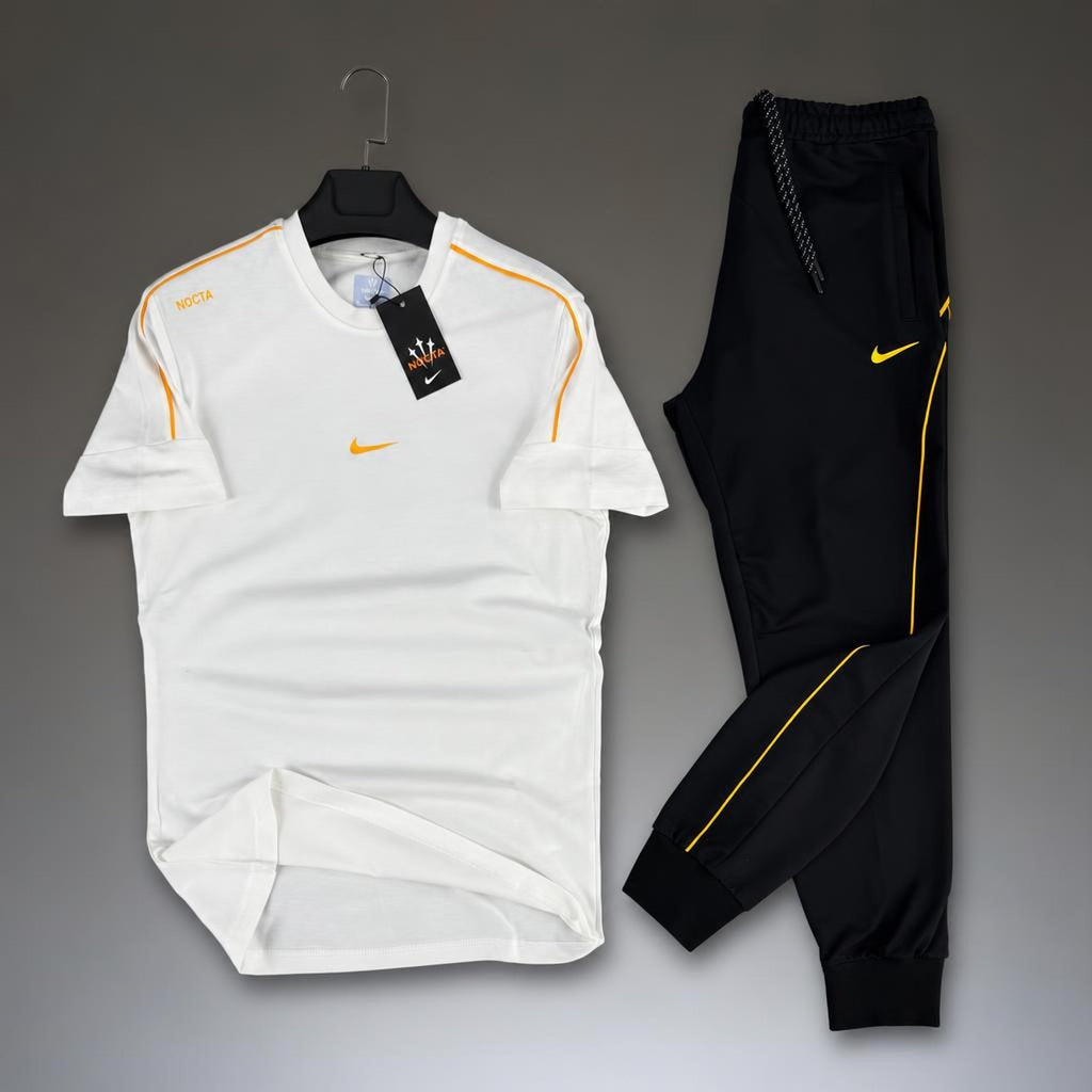 Nike Nocta pánska letná tepláková súprava, Bielo-čierna. Prémiová kvalita