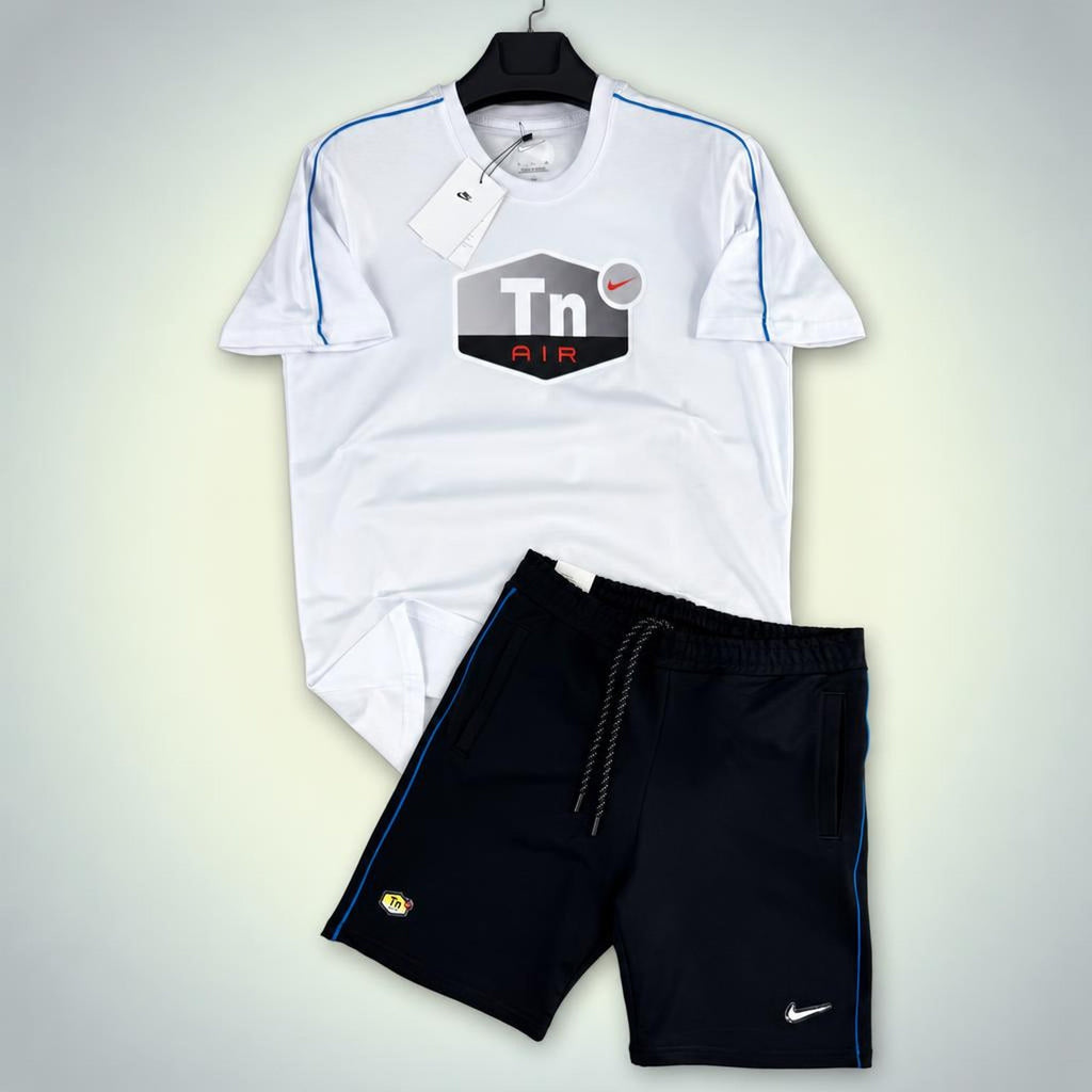 Nike TN Big Logo pánska krátka športová súprava, Bielo-čierna. Premium kvalita