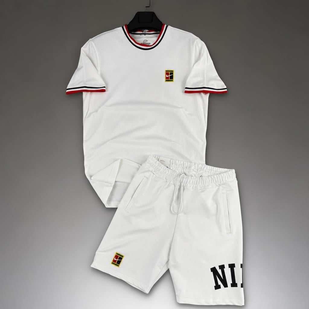 Nike Tennis pánska krátka športová súprava, biela. Premium kvalita