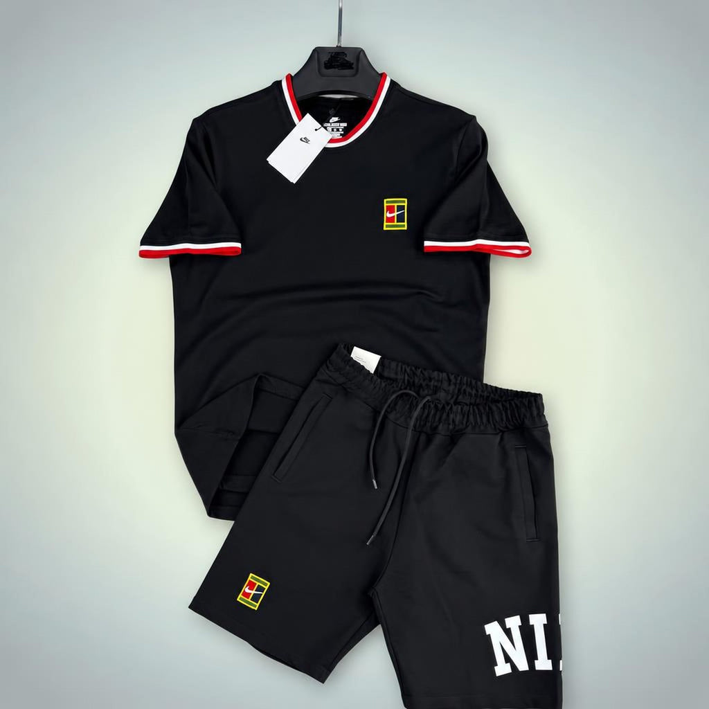 Nike Tennis pánska krátka športová súprava, čierna. Premium kvalita