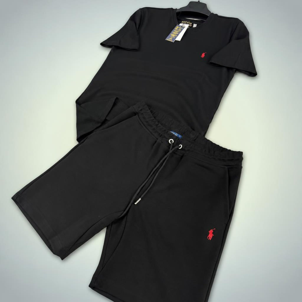 Ralph Lauren Classic pánska krátka športová súprava, čierna. Premium kvalita