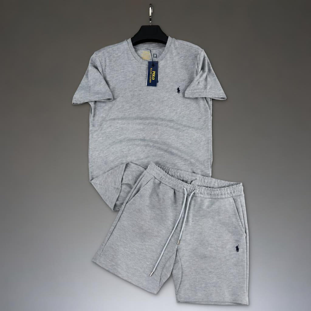 Ralph Lauren Classic pánska krátka športová súprava, klasická sivá. Premium kvalita