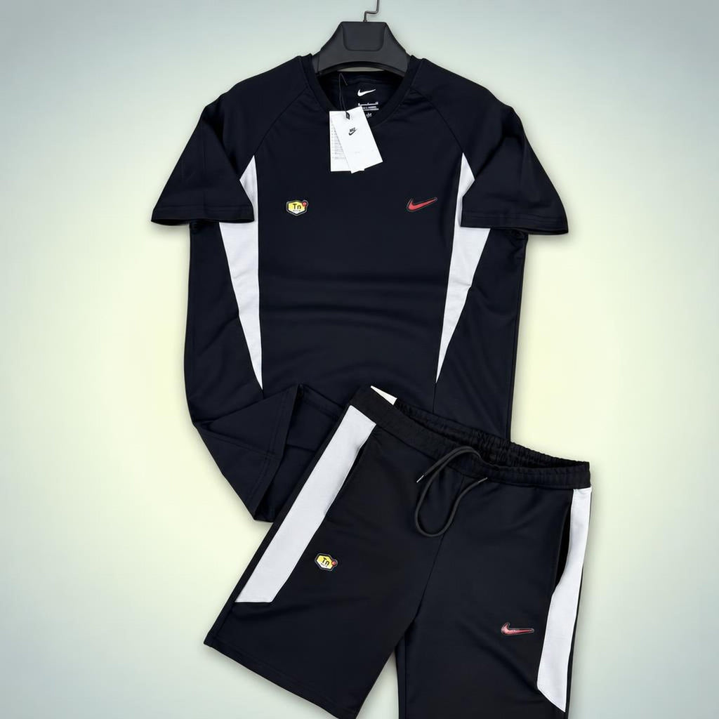 Nike TN pánska krátka športová súprava, kombinácia čiernej a bielej. Premium kvalita
