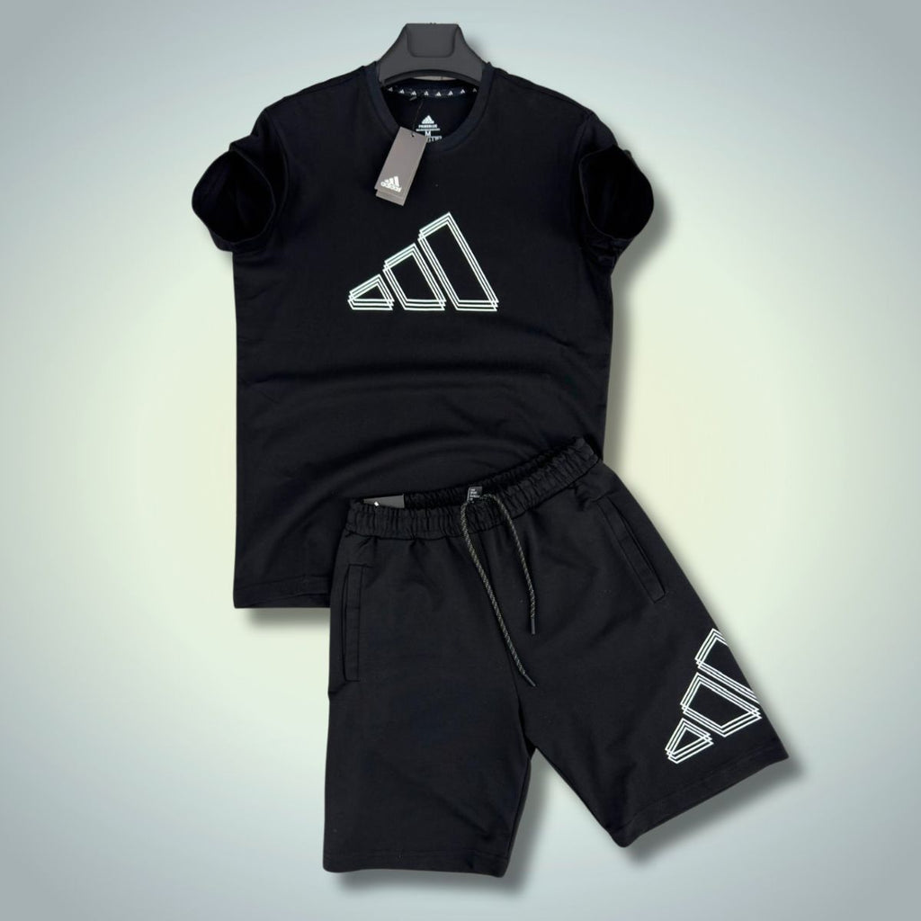 Adidas pánsky set so šortkami, čierna. Prémiová kvalita