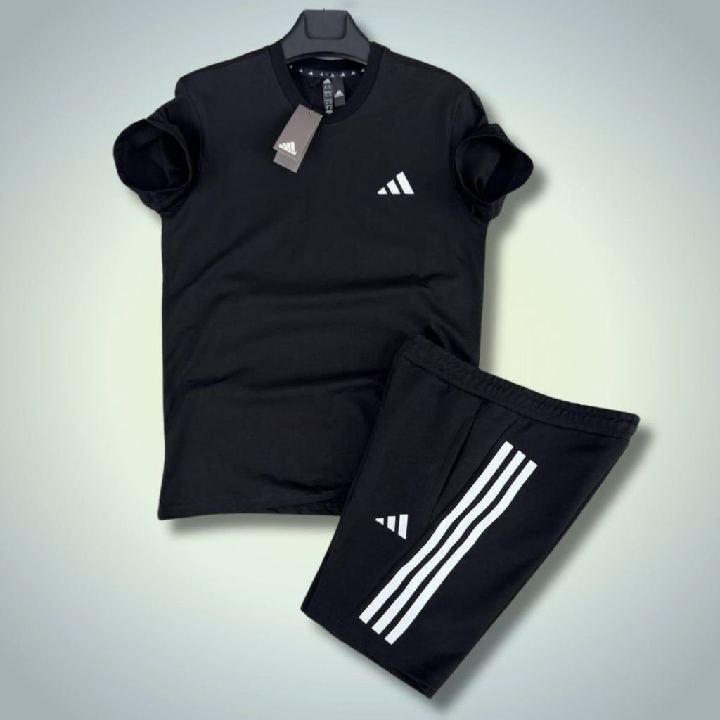 Adidas pánsky set so šortkami, Basic, čierny. Prémiová kvalita
