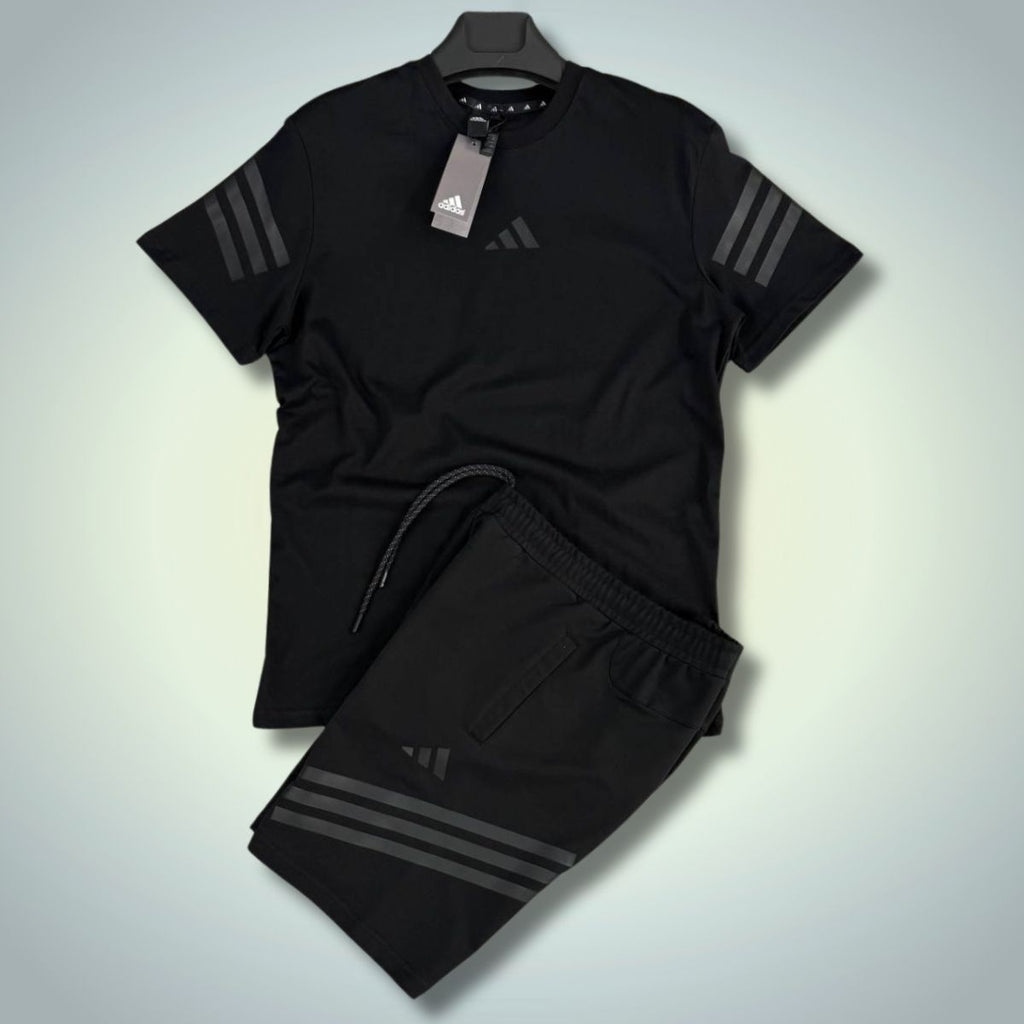 Adidas pánsky set so šortkami, čierny. Model 2025. Prémiová kvalita