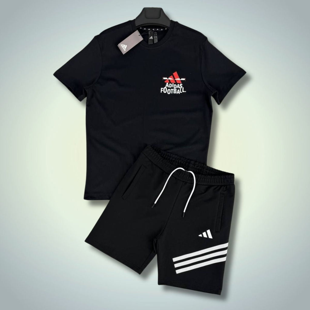 Adidas pánska súprava s šortkami, Football, čierna. Prémiová kvalita