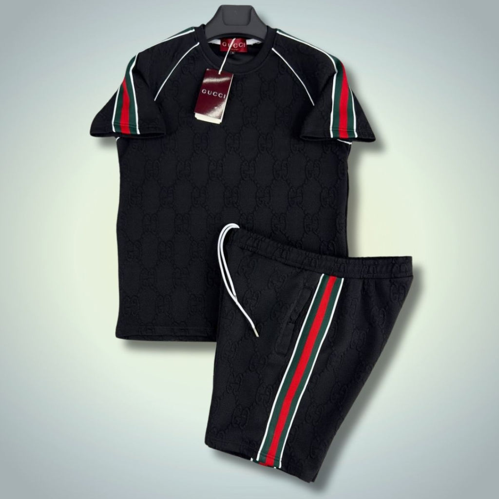 Pánsky set Gucci so šortkami, čierny. Prémiová kvalita
