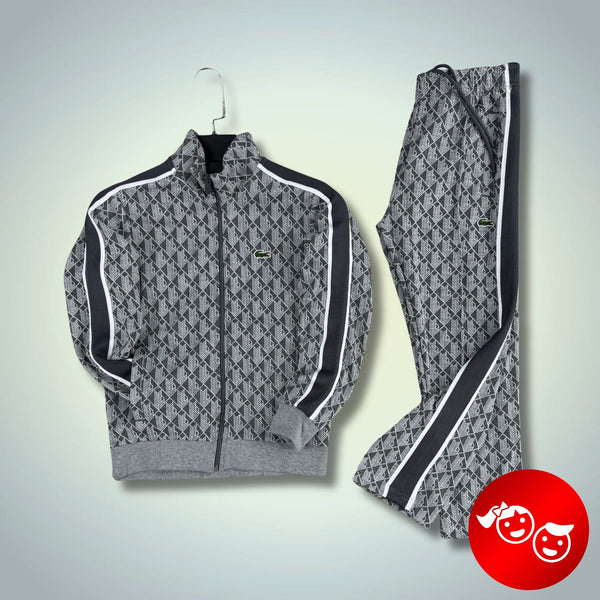 Detská tepláková súprava Lacoste, Jacquard Monogram, grafitová, Model 2025. Prémiová kvalita