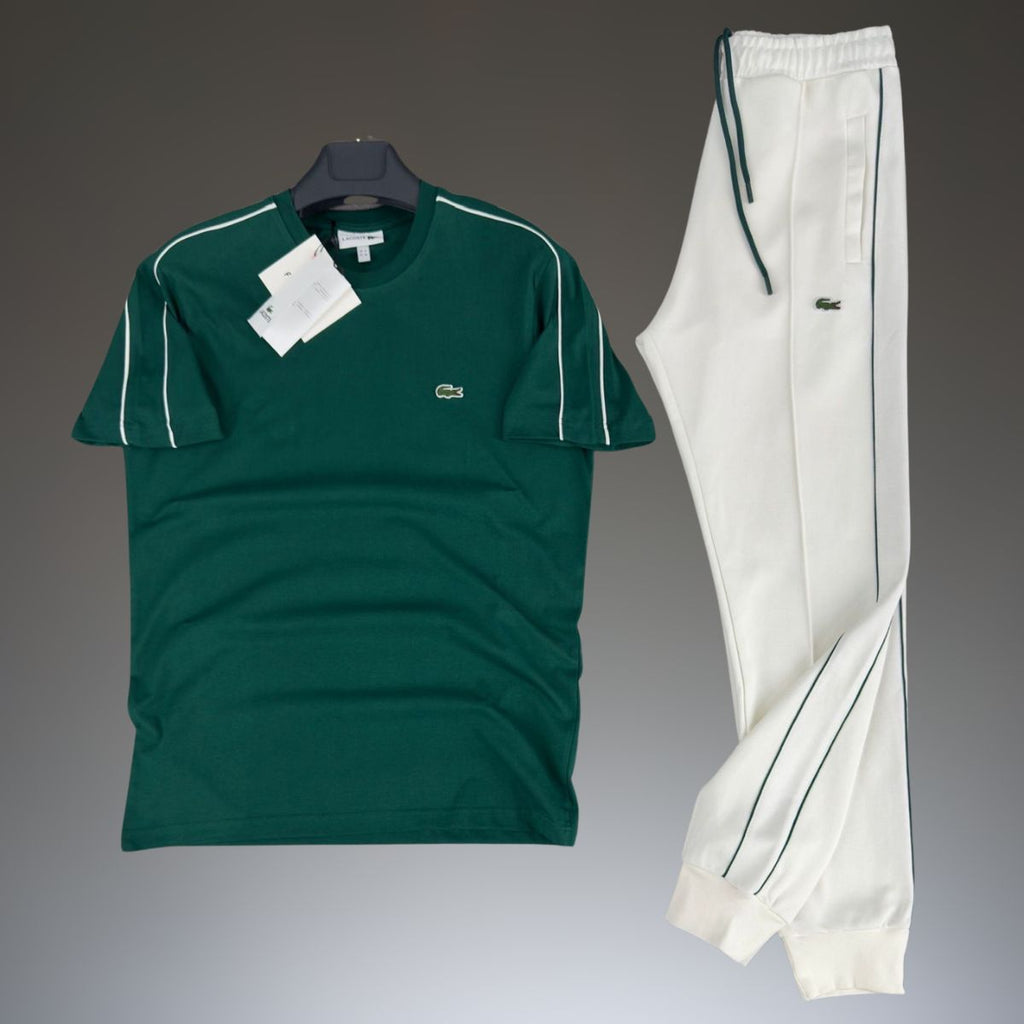 Lacoste pánsky letný set, bielo-zelený. Prémiová kvalita