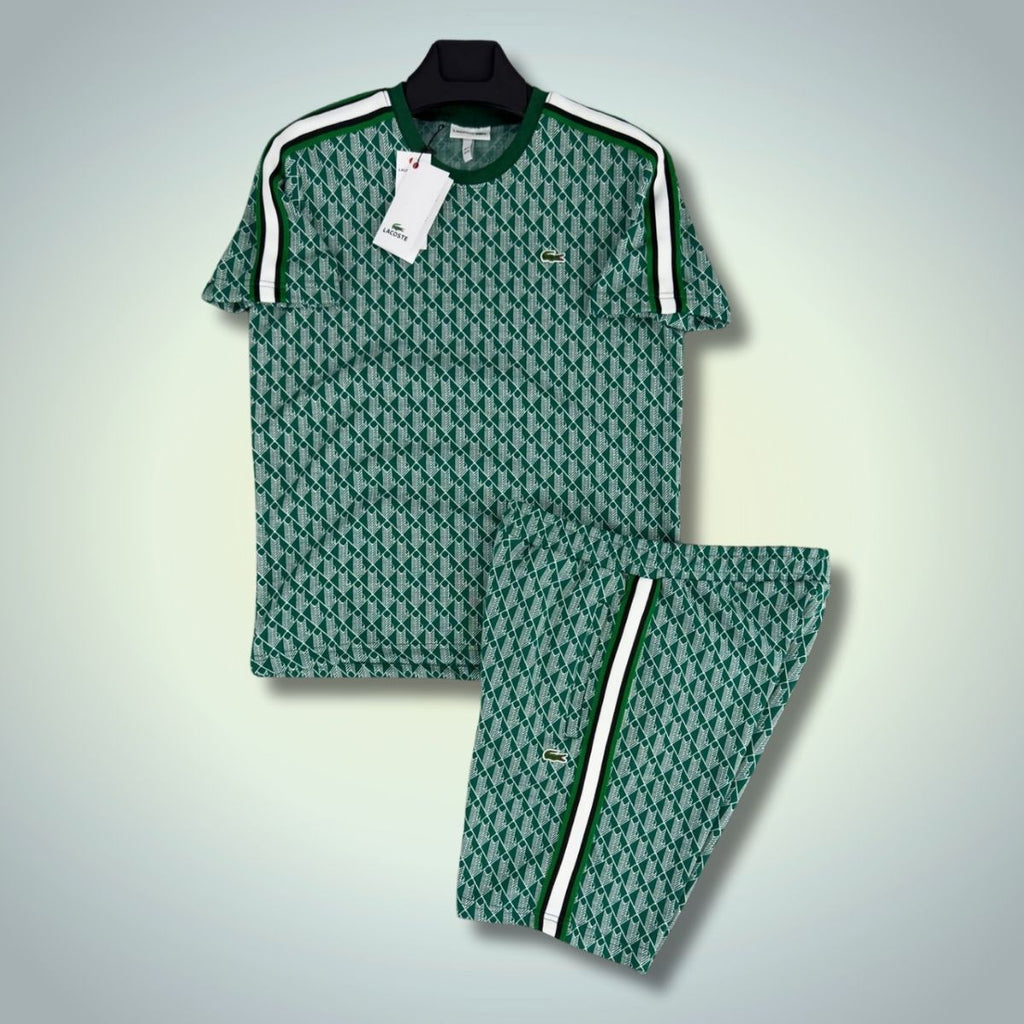 Lacoste pánska súprava so šortkami, Jacquard Monogram, svetlozelená. Prémiová kvalita